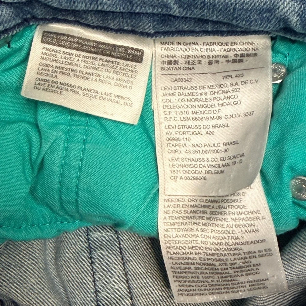 Levi's 511 Men's Jeans Sz 32 Slim Fit Zipper Fly Denim Blue Vintage Distressed
